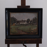 Double-Sided Antique 1913 Danish Village Scene