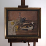 Mauve Fish Painting, Antique