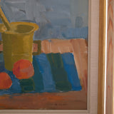 Striped Still Life with Shell Basket, Mid-Century