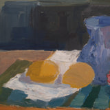 Striped Still Life with Shell Basket, Mid-Century