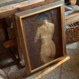 Maroon Nude Study, Early 1900s