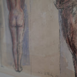 Nude Study, Mixed Media, 1972