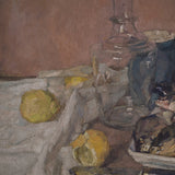 Mauve Fish Painting, Antique