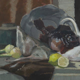 Large Fish and Shells Still Life