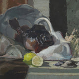 Large Fish and Shells Still Life