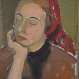 Woman in Bandana Scarf, Mid-Century